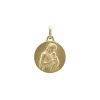 Médaille vierge à l'enfant or jaune 18 carats