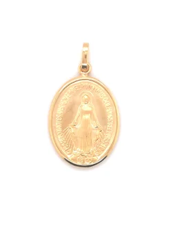 Médaille vierge miraculeuse or jaune 9 carats