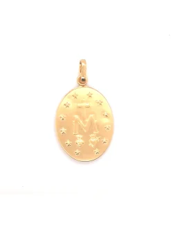 Médaille vierge miraculeuse or jaune 9 carats