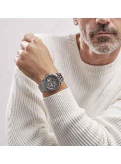 Montre automatique Fossil Bronson acier anthracite
