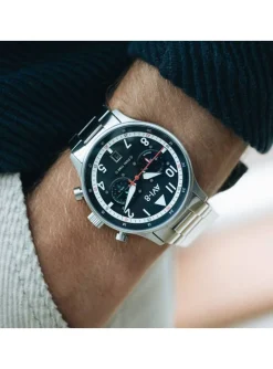 Montre AVI 8 Hawker Hurricane Rangoon acier_x005f_x000D_Carey Dual Time