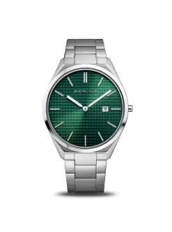 Montre Bering ultra slim acier cadran vert