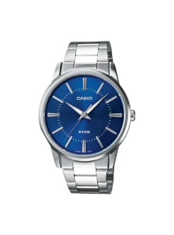 Montre Casio classique acier cadan bleu