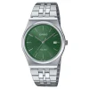 Montre Casio classique acier cadran vert