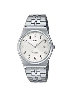 Montre Casio classique acier cadran blanc