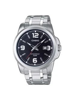 Montre Casio classique acier cadran noir