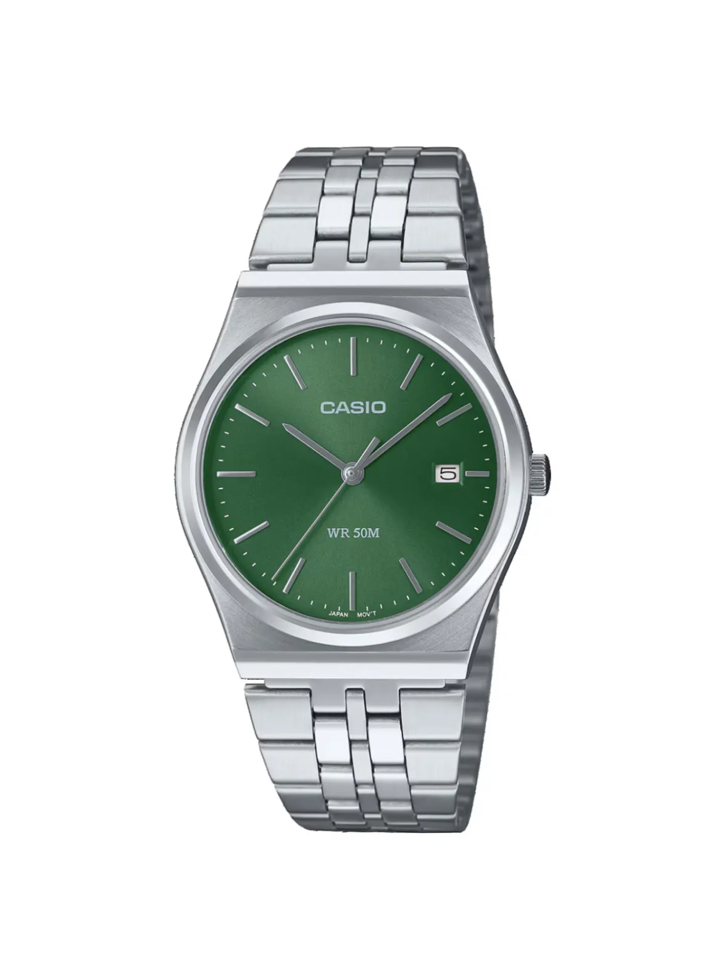 Montre Casio classique acier cadran vert