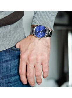 Montre Casio classique acier cadan bleu