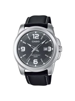 Montre Casio classique cuir noir
