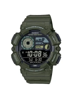 Montre Casio Timeless résine verte multifonctions