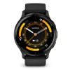 Montre connectée GARMIN Venu® 3_x005f_x000D_Lunette Gray en acier inoxydable avec boîtier noir et bracelet en silicone noir