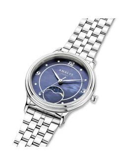 Montre femme Amalys acier blanc et fond nacré_x005f_x000D_modèle LUNA