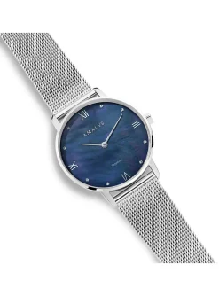 Montre femme Amalys Aurore acier cadran bleu nacré_x005f_x000D_collection Kelly