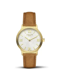 Montre femme Amalys Charline cuir marron_x005f_x000D_collection Watson
