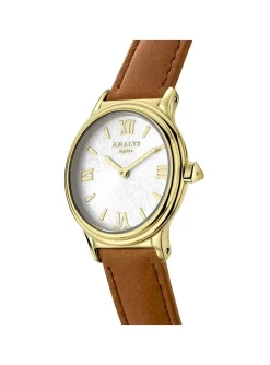 Montre femme Amalys Charline cuir marron_x005f_x000D_collection Watson