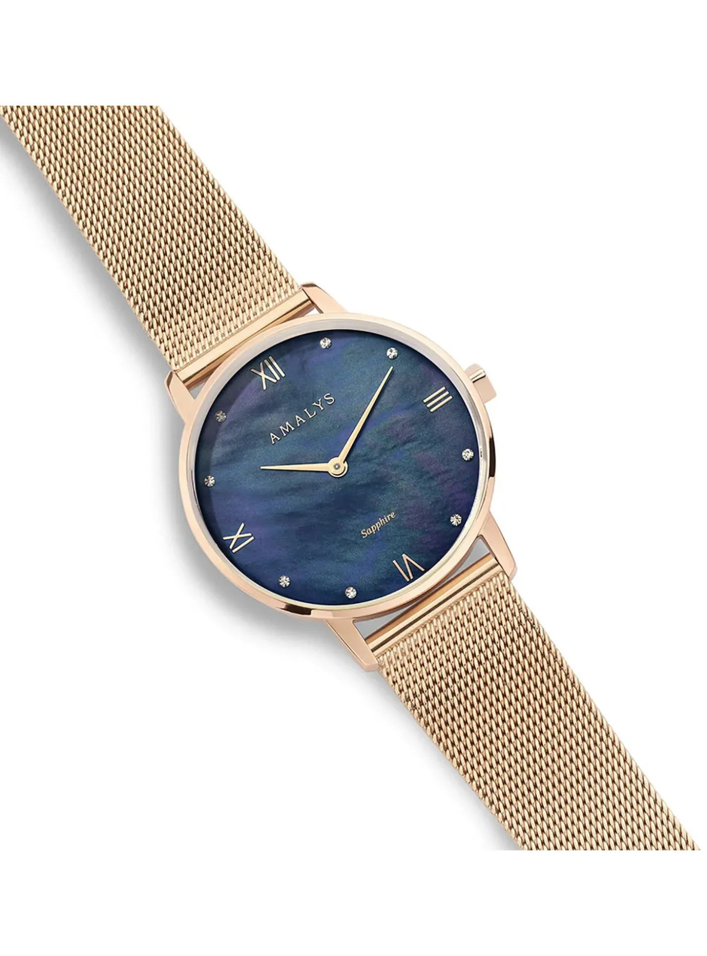 Montre femme Amalys Manon cadran nacré bleu_x005f_x000D_collection Kelly
