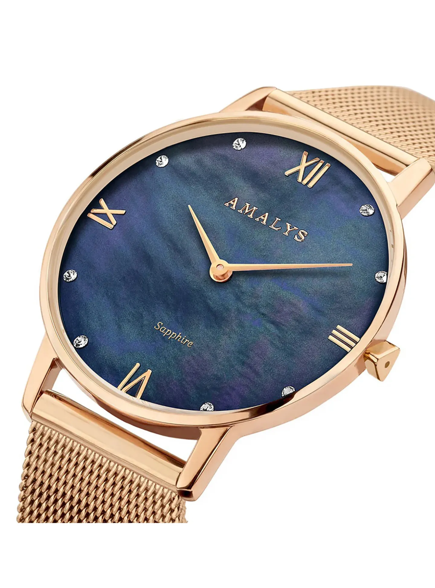 Montre femme Amalys Manon cadran nacré bleu_x005f_x000D_collection Kelly