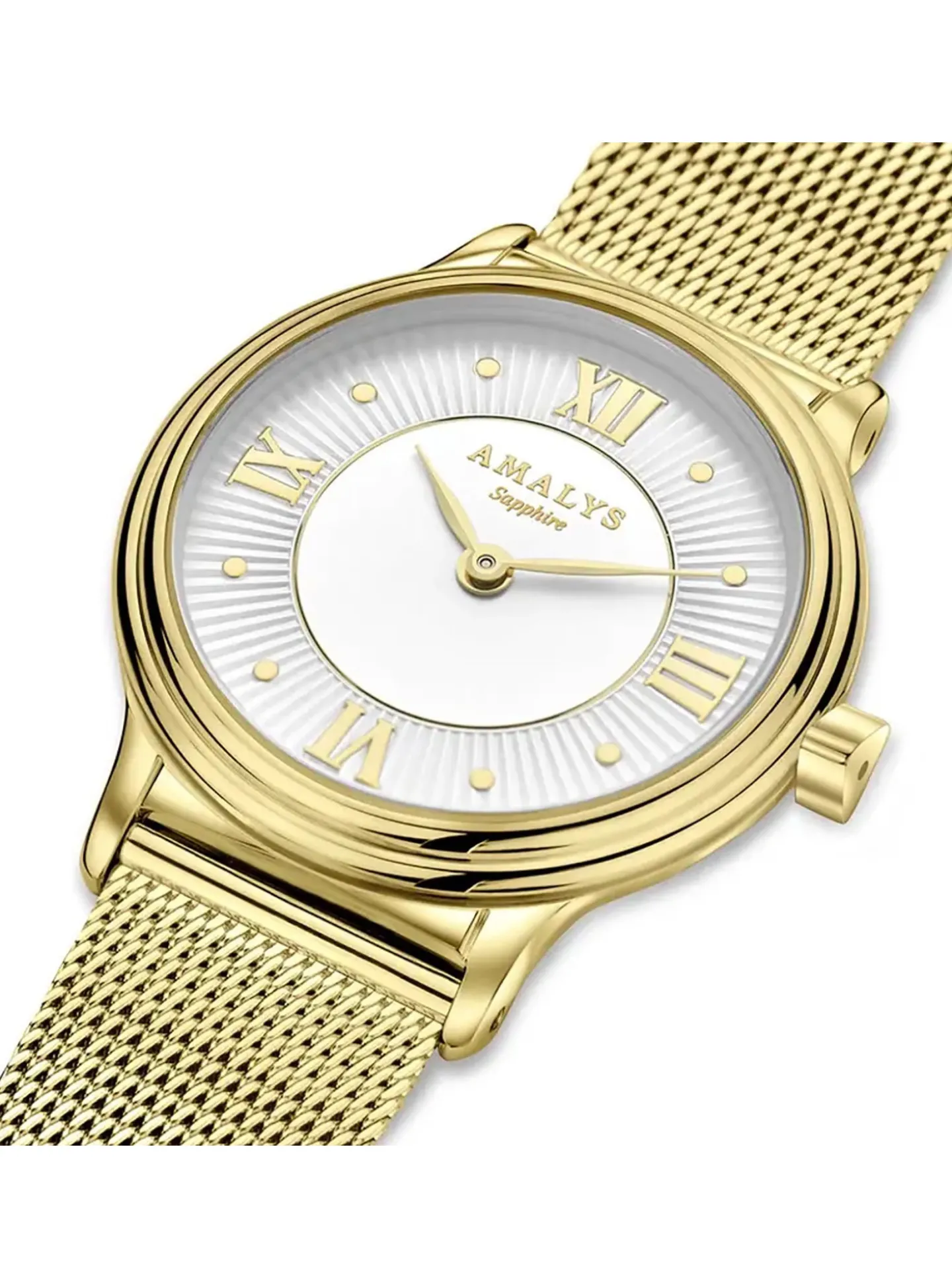 Montre femme Amalys Sibylle acier milanais doré_x005f_x000D_collection Watson
