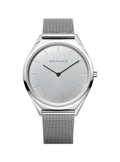 Montre femme Bering ultra slim acier argenté