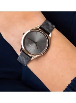Montre femme Bering ultra slim acier doré rose_x005f_x000D_et noir