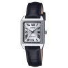 Montre femme Casio chiffres romains cuir noir