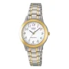 Montre femme Casio classique acier bicolore