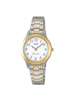Montre femme Casio classique acier bicolore