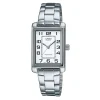 Montre femme Casio rectangulaire acier