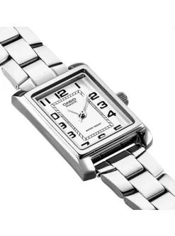 Montre femme Casio rectangulaire acier