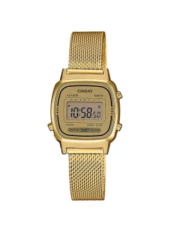 Montre femme Casio vintage dorée maille milanaise