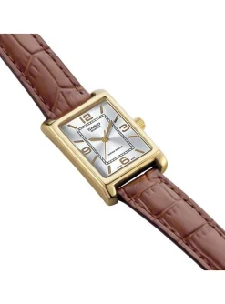 Montre femme classique cuir marron