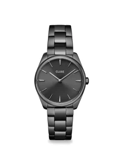 Montre femme Cluse Féroce Petite acier noir
