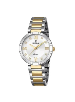 Montre femme Festina acier bicolore oxydes