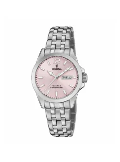 Montre femme Festina acier cadran rose