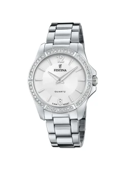Montre femme Festina acier lunette strass_x005f_x000D_collection mademoiselle