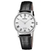 Montre femme Festina chiffres romains cuir noir