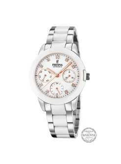 Montre femme Festina céramique blanche