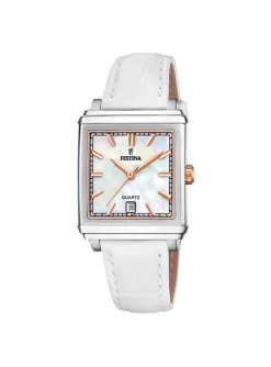 Montre femme Festina cuir blanc cadran nacre_x005f_x000D_Collection On The Square