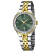 Montre femme Festina Mademoiselle bicolore_x005f_x000D_cadran vert