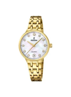 Montre femme Festina Mademoiselle acier doré