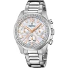 Montre femme Festina Rainbow acier chrono nacre
