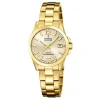 Montre femme Festina Swiss Made acier doré