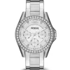 Montre femme Fossil Riley acier blanc