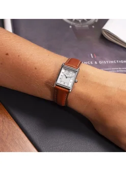Montre femme Herbelin Art Déco cuir marron