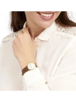 Montre femme Herbelin classique cuir marron