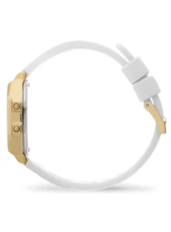 Montre femme ICE digit retro- White gold -