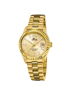 Montre femme Lotus acier dorée cadran champagne_x005f_x000D_collection Freedom