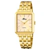 Montre femme Lotus rectangulaire acier doré