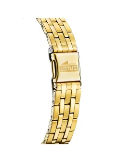 Montre femme Lotus rectangulaire acier doré oxydes