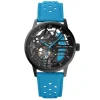 Montre femme Pierre Lannier automatique Paddock_x005f_x000D_cuir bleu
